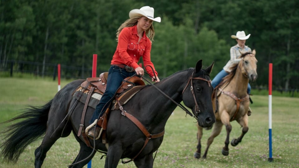 Amy a kůň Spartan v seriálu Ranč Heartland